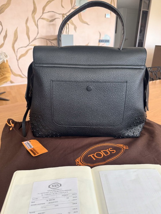 Schwarze Tod's Wave Handtasche – Henkeltaschen, Leather, Calfskin (photo 12 of 13)