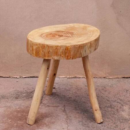 Tabouret trépied en bois brut – Scandinavian (photo 2 of 6)