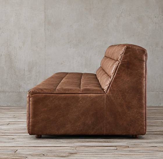 RH 7' Chelsea Divano in Pelle Marrone Condizioni Perfette, Restoration Hardware, Divani 3 posti, Tessile (foto 6 di 6)