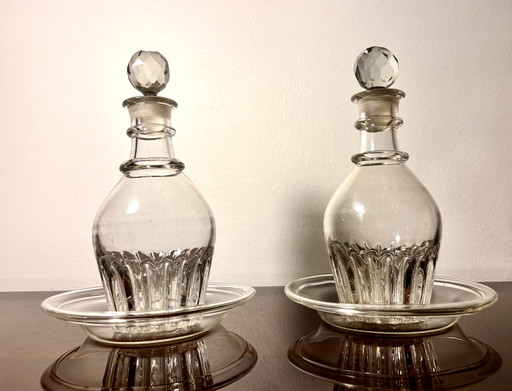 2 Ancient Carafes Baccarat 1841