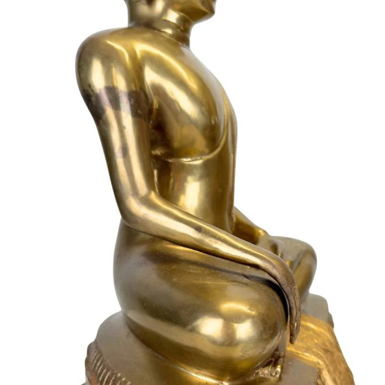 Buda tailandés antiguo – Período Rama V – Bronce dorado al fuego (54cm) – Esculturas (photo 5 of 17)