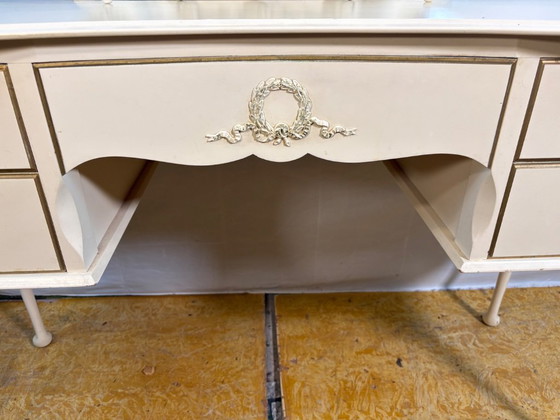 Image 1 of Romantic Vintage Shabby Chic Brocante Dressing Table Louis Style French Chic  A truly beautiful and elegant vintage dressing tab