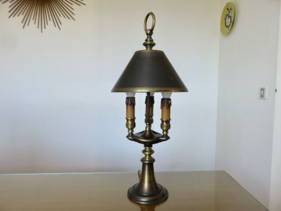 Image 1 of Lampada a 3 fuochi in bronzo per bottiglie d'acqua calda