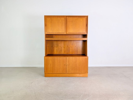 Original Poul Hundevad Midcentury Cabinet Bookcase Teak 1960s