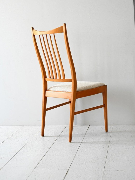 Image 1 of Set of 4 Vintage Scandinavian Beech Chairs from the 1950s
