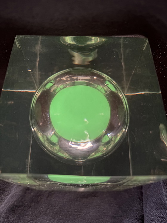 Image 1 of Pierre Giraudon Pop Art Lucite Sculpture Fermacarte degli anni '70 Glow in the Dark