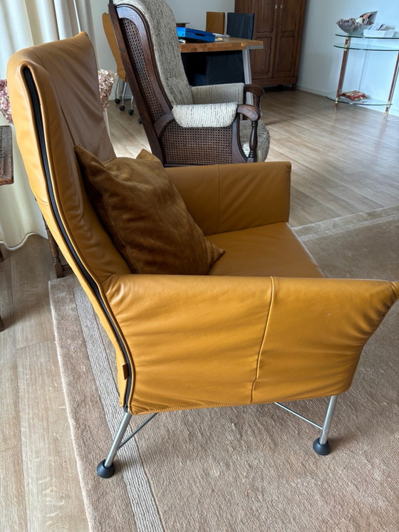 Fauteuils blauw en Saffraan – Montis, Leer, Chroom (photo 4 of 5)