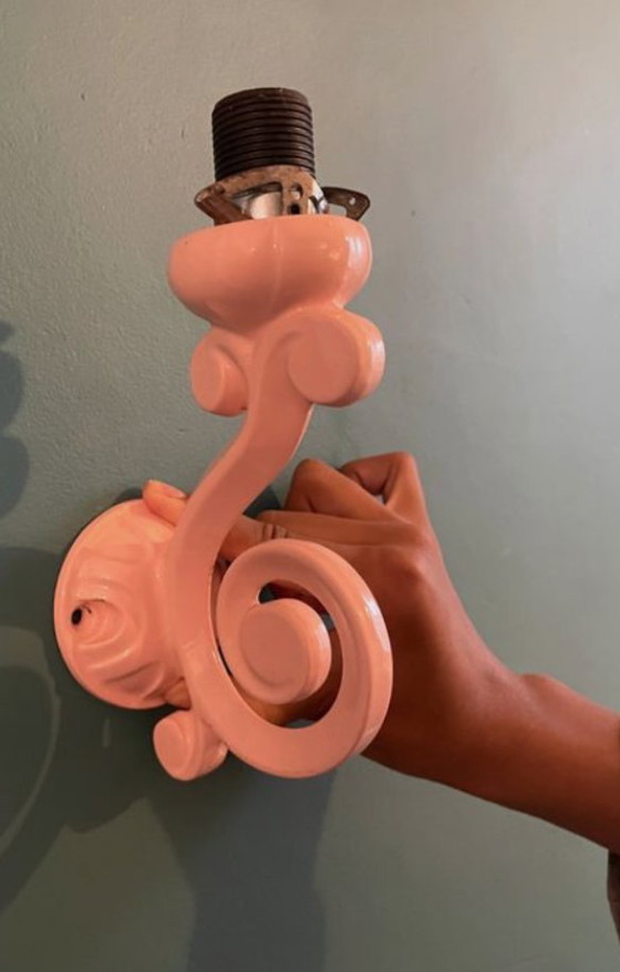 Image 1 of Pink Metal Wall Light