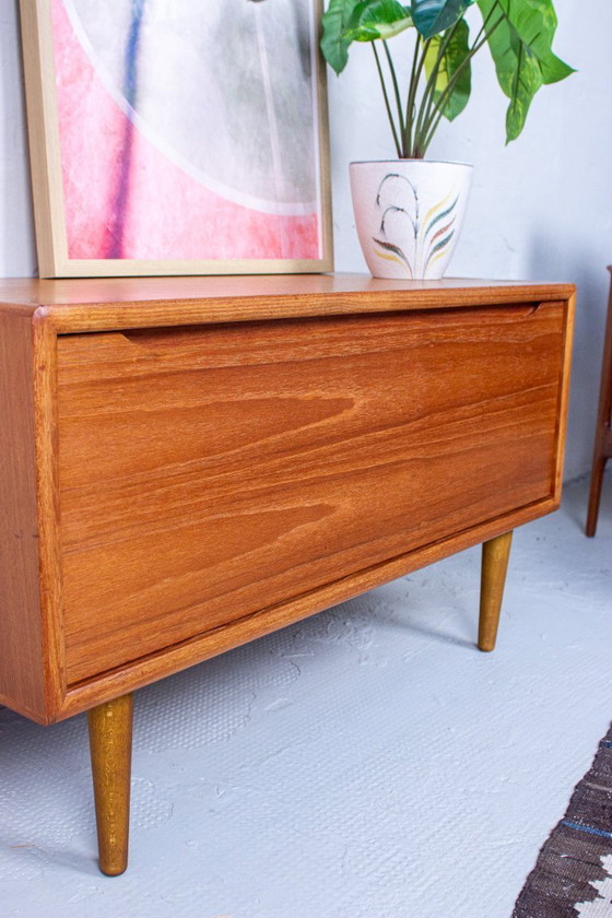 Image 1 of Vintage Teak Lowboard Sideboard Chest of Drawers Danish Mid-Century 1960s