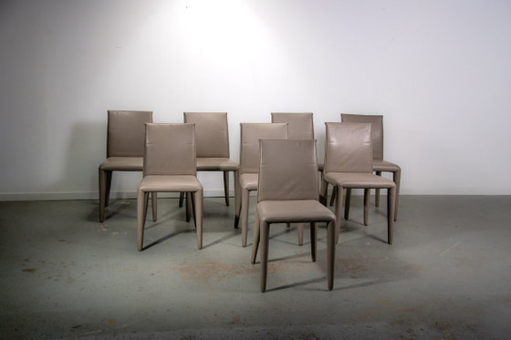 Sillas Vol Au Vent de Mario Bellini para B&B Italia. Juego de 8. – Sillas de comedor, Leather, Vintage (photo 13 of 14)