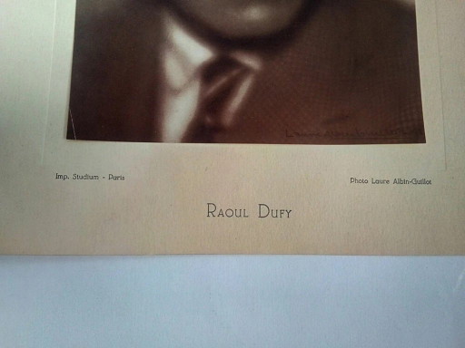 Laure Albin-Guillot: Porträt von Raul Dufy, originaler Art-Deco-Fotodruck, ca. 1930