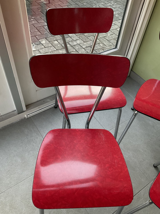 Image 1 of Chaises vintage en formica 4 pièces