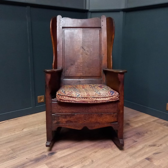 Image 1 of Rocking chair, Lambing rocking chair, Oak shepherd's chair
