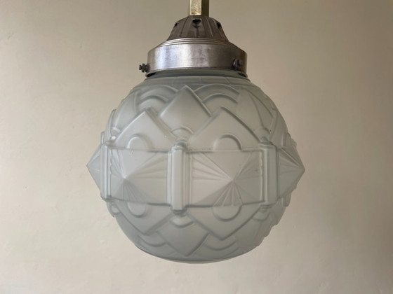 Image 1 of Lampada a sospensione Lampada da soffitto art deco 1930 francese