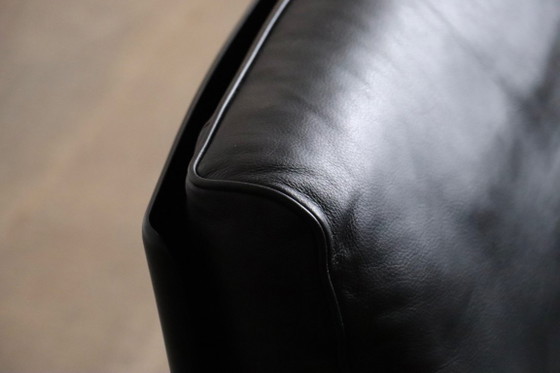 Image 1 of Paar Dieter Rams Modell 620 Lounge-Sessel, schwarzes Leder, für Vitsoe, 1980er Jahre