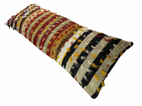 Image 1 of Unique Kilim & Carpet Cushion Cover – 120 x 40 cm
