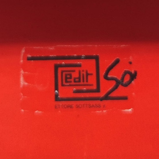 Image 1 of 1980s Ettore Sottsass "Hsing" Red Glazed Ceramic Vase for Alessio Sarri