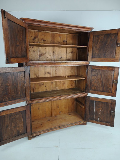 Cassapanca da campagna in pino europeo del XIX secolo