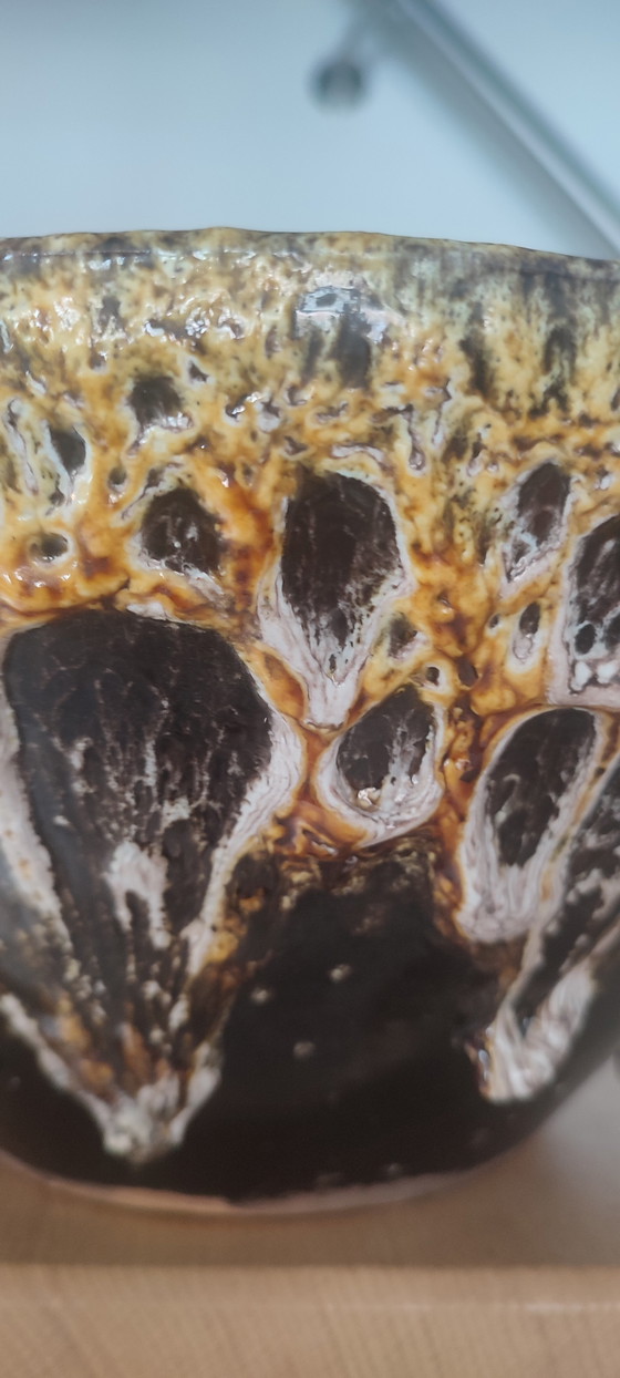 Image 1 of Large "Fat Lava" Volcanic Bowl - A Character Piece (1960/70)