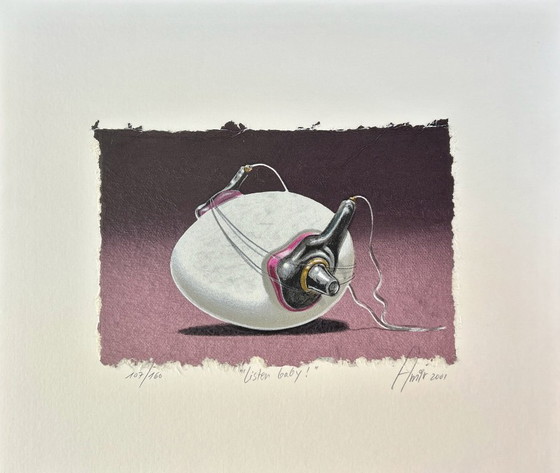 Image 1 of Serigrafía de Sharon Amir - Escucha bebé