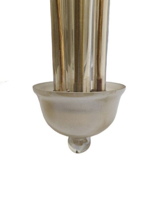 Art Deco kroonluchter van glas, voormalig Tsjecho-Slowakije, jaren 1930 – Metal (photo 2 of 12)