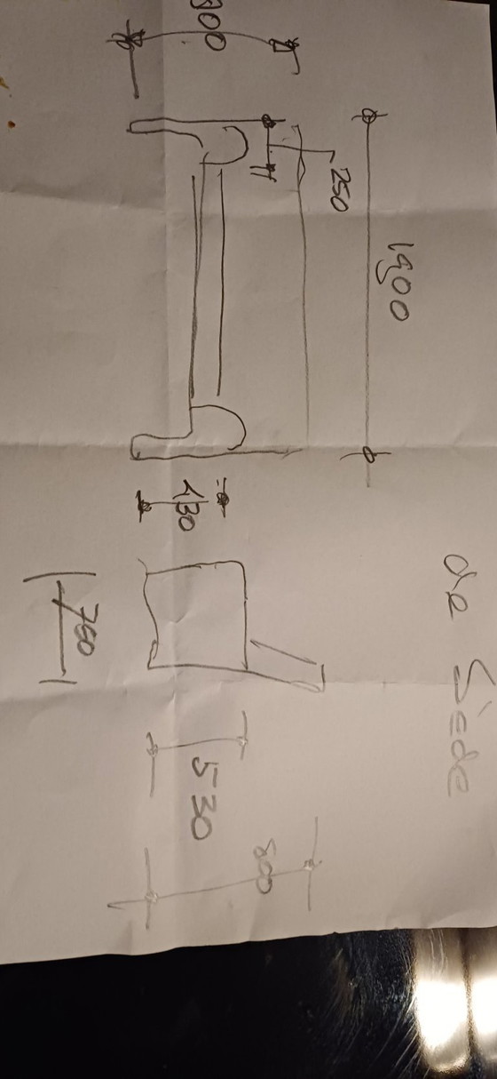 Image 1 of De Sede Black leather sofa