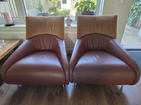 Image 1 of Wunderschönes Leolux Solymi-Set: 2-Sitzer-Sofa und 2 Sessel in exzellentem Zustand.
