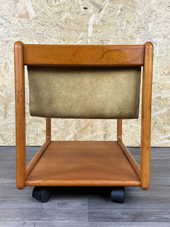 Image 1 of 60s 70s teak table side table newspaper stand Danish Design
