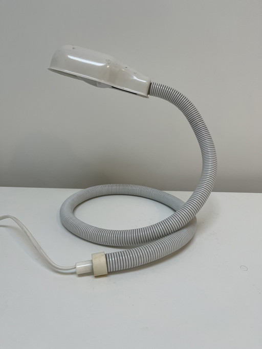 Lampe serpent ou cobra vintage, Happylight, années 1980, blanche