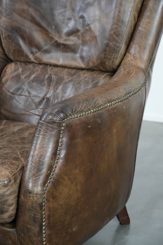 Image 1 of Vintage rundleren fauteuil met prachtige en sprekende kleuren