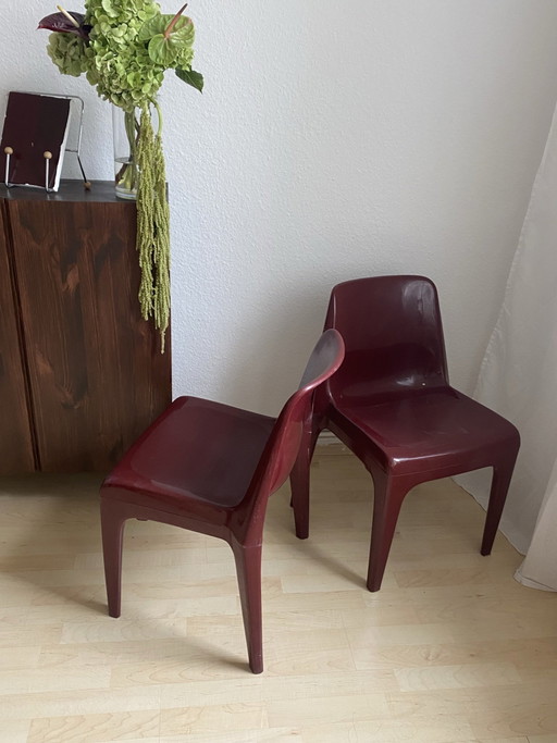 Chaises Space Age rouges S&H Design