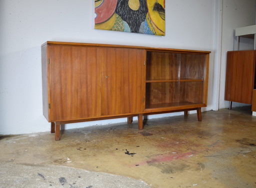 1950s Vintage Sideboard Vitrine Schrank Mid Century Kommode 