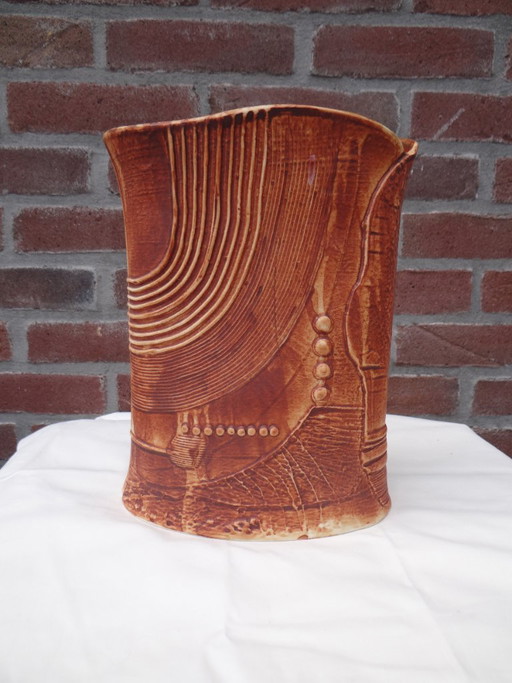 Signed Bertil Vallien Stoneware Vase Rörstrand Sweden 1980’s – vazen, Ceramic