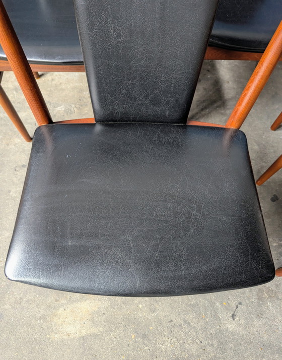 Image 1 of 5x sedie da pranzo danesi vintage in teak - Findahls møbelfabrik