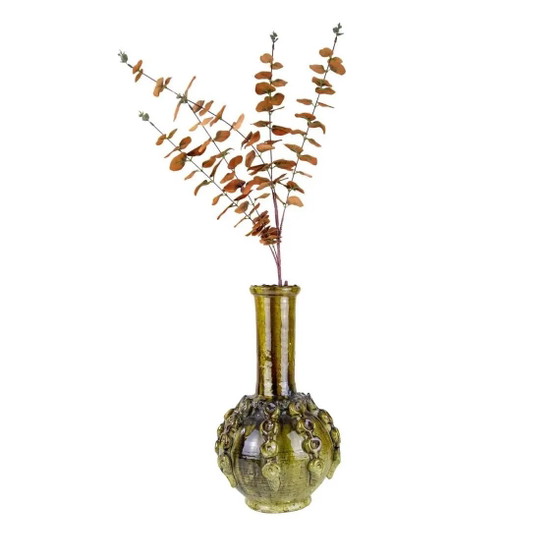 Authentische Tamegroute Keramikvase – Marokkanisches Kunsthandwerk Grün glasiert 50cm – Vasen, Porzellan (photo 6 of 6)