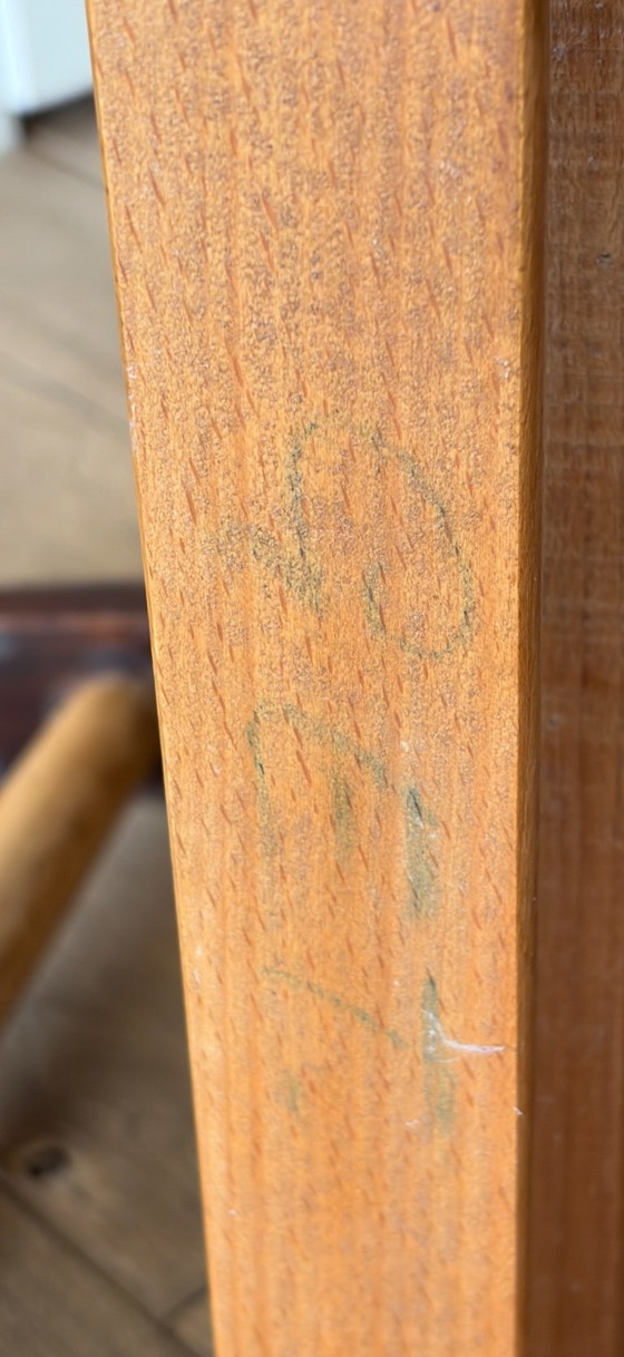 Rare Wilhelm Knoll Antimott Adjustable Recliner Chair - 1950s - Original Inner Spring – Velvet, Wood (photo 4 of 8)
