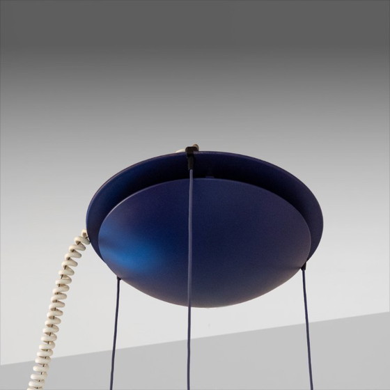 Image 1 of 1x  Space Age Aurora Blue Pendant by Arteluce, Perry King & Santiago Miranda, 1983