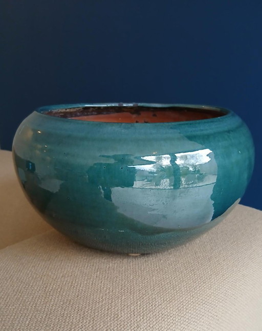 Vaso per fiori in terracotta smaltata 26x16 cm