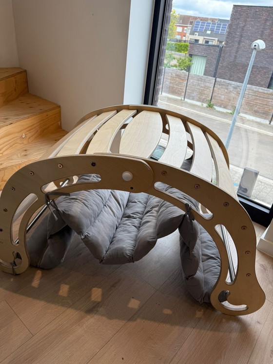 Image 1 of Collapsible Waldorf rocker XXL | climbing arch/slide & cushion