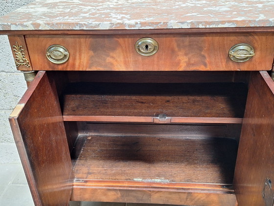 Image 1 of Armario penant con tapa de mármol del siglo XIX.