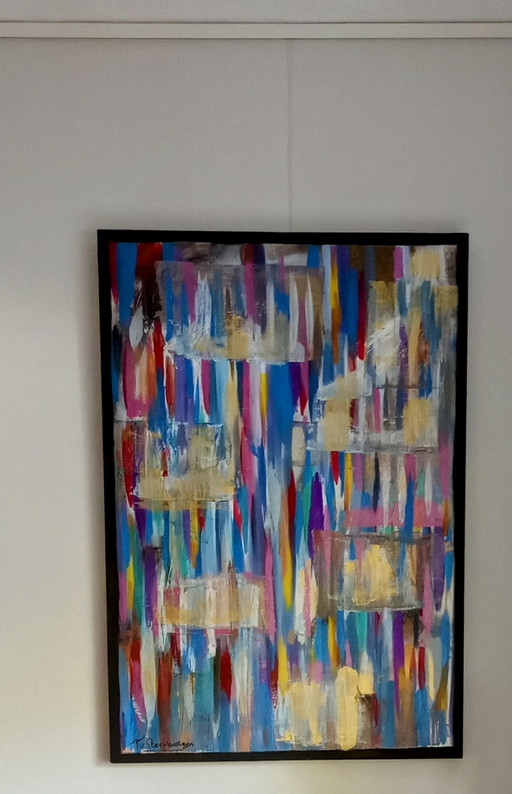 T. van Steenbergen Abstract "HOPE" 70 x 100 cm new.