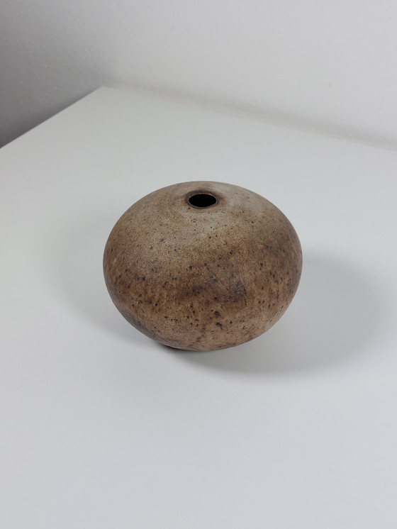 Image 1 of Ceramica d'artista vintage di metà secolo, effetto pietra Ikebana