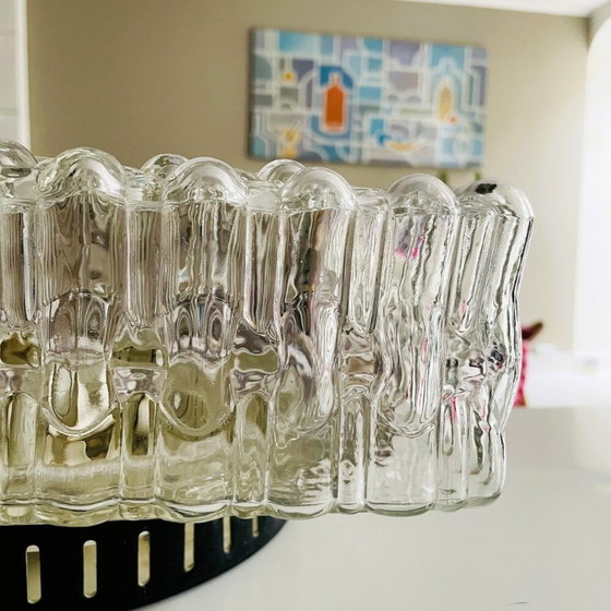 Image 1 of A large flush mount designed for both wall and ceiling application, in the 1970s.  This particular type of fixture tends to sit 