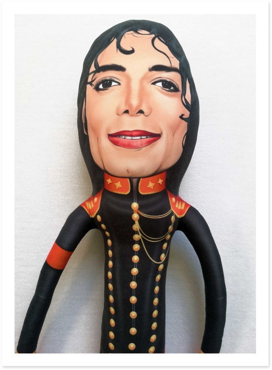 Image 1 of Michael Jackson Gift | King of Pop Decor | Art Doll Collectible for 80s Music Fans | Music Lover Gift