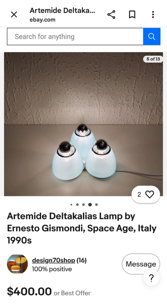 Image 1 of Artemide Deltakalias Deckenleuchte