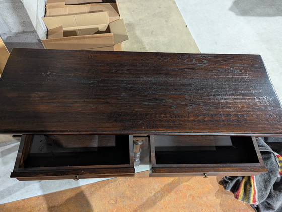 Image 1 of Consola de roble estilo Luis Felipe