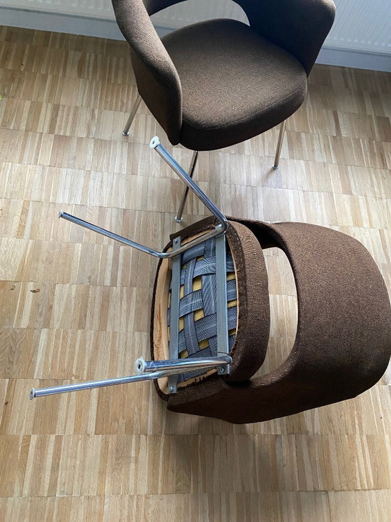 2x Vintage Chair Style Conference Chair Knoll Saarinen – Side chairs, Chrome (photo 6 of 6)