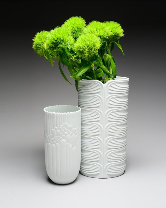 Image 1 of Coppia di vasi in porcellana biscuit bianca di Rosemonde Nairac per Rosenthal Germania