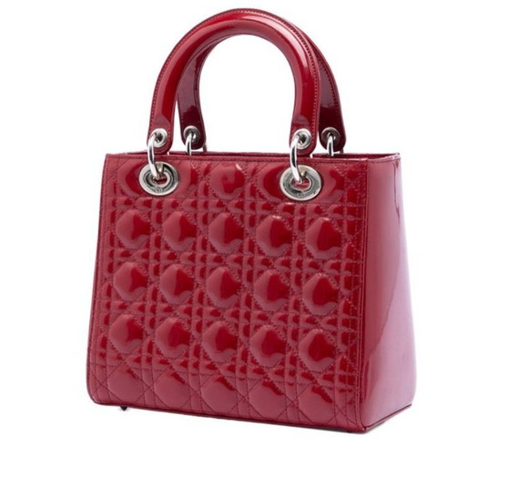 Image 1 of Christian Dior Lady Dior Medium Kirschrot