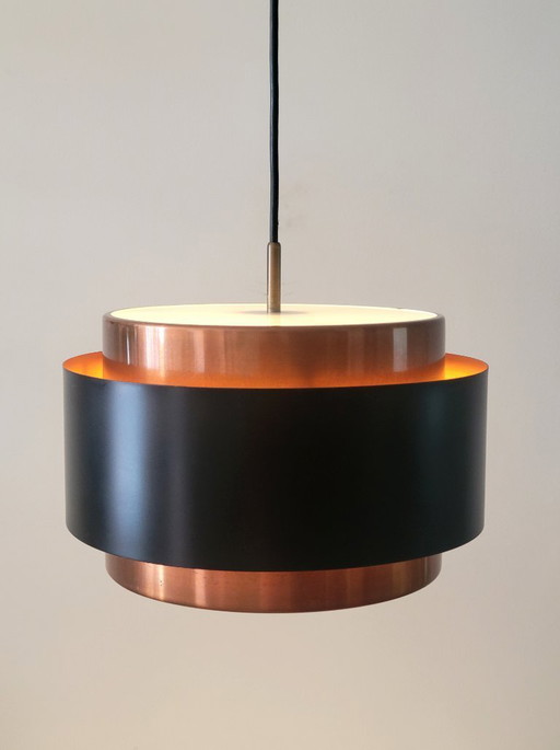 Fog & Mørup Saturn hanging lamp by Jo Hammerborg in copper & black, Danish design – hanglampen, Metal